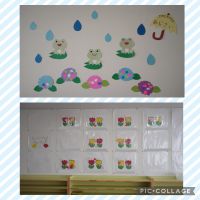 ルンルンクラスとピヨピヨクラスのおともだちが作った作品です😊とても真剣に、楽しんで行っていましたよ🎵保育室に掲示していますので、来園された際は是非見てみてください✨