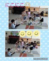 にこにこくみ☺️みんなが大好きなチラシ遊びをしました😆♥️キャーキャー🎶と楽しんでいましたよ✨